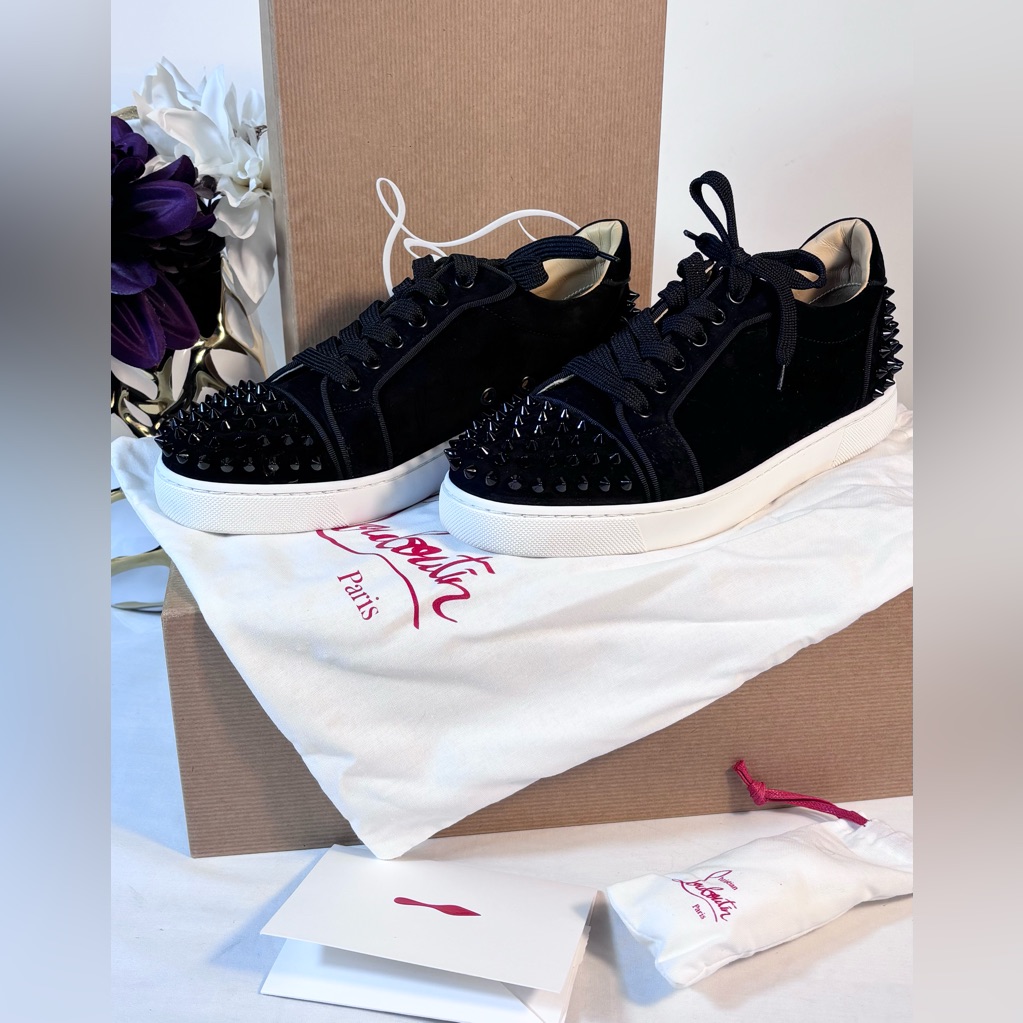 Christian Louboutin Louis Junior Spikes Black